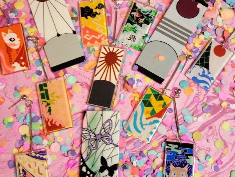 Demon Slayer Hanafuda Earrings