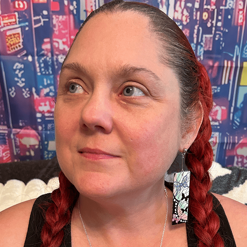 Acrylic Butterfly Hanafuda Anime Earrings