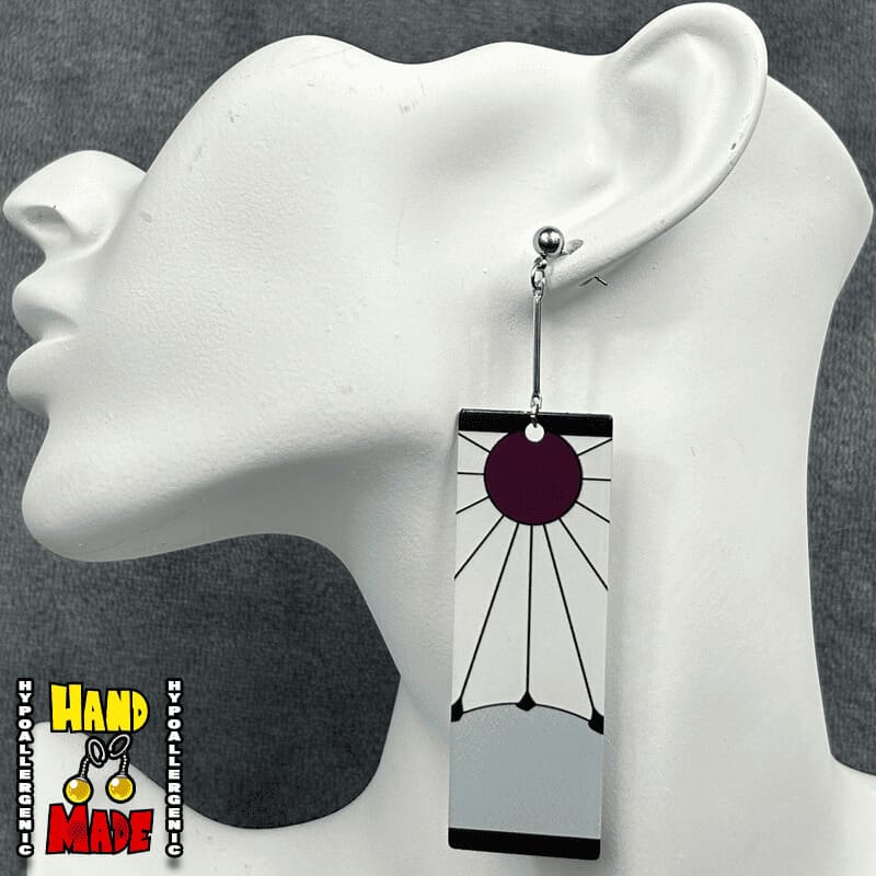 Arylic Rising Sun Hanafuda Anime Earrings Extra Earrings