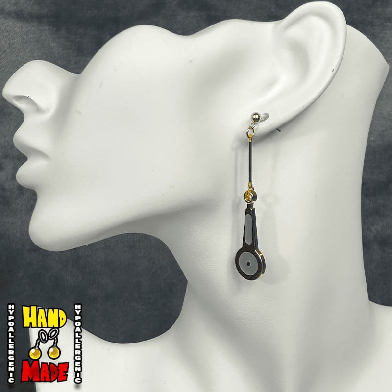 Zipper Tag Anime Earrings