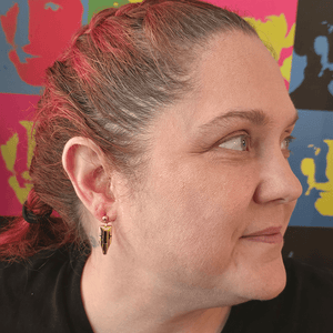 Gold Mask Anime Earrings