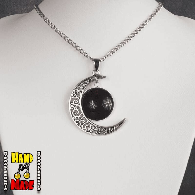 Fancy Crescent Moon Anime Necklace