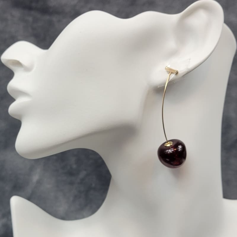 Kakiyon Earrings- Dark Red