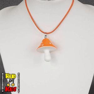 Large Retro Mushroom Necklace