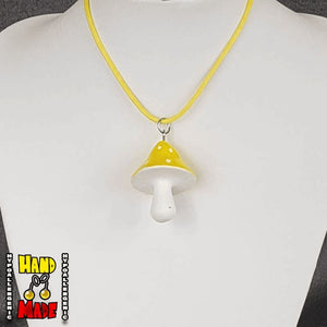 Large Retro Mushroom Necklace
