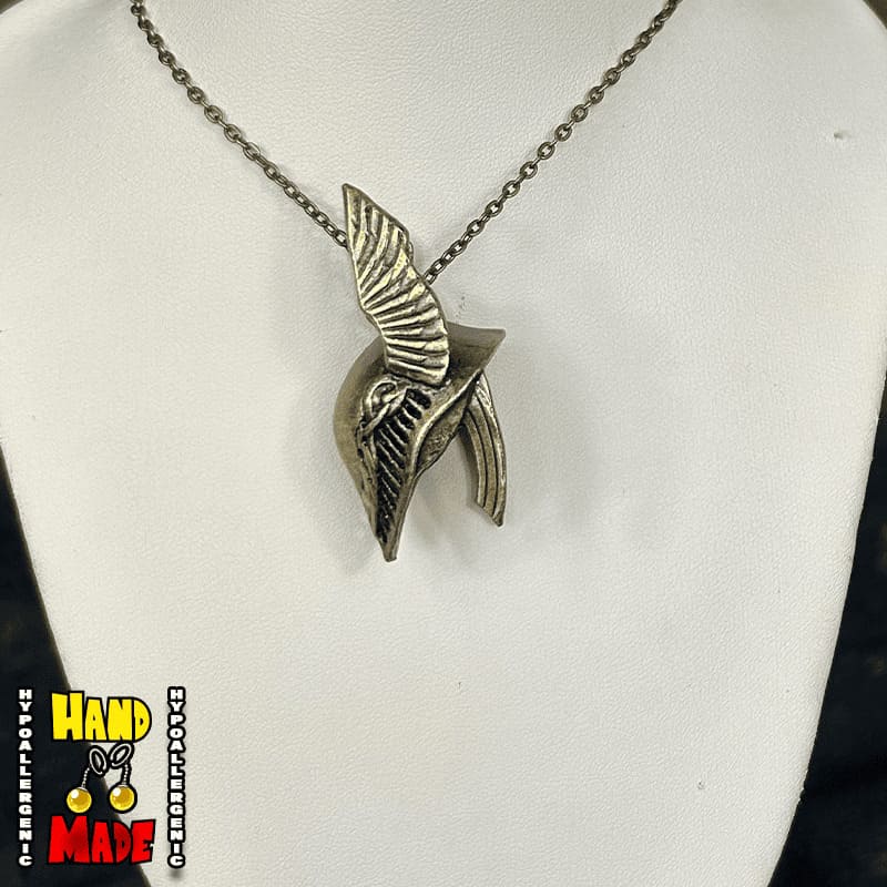 Golden Helmet Gaming Necklace