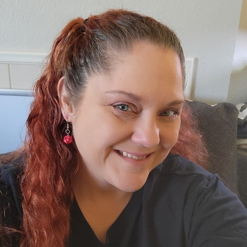 A model image of a model wearing the previously described earrings.