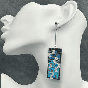 Acrylic Mamoko Hanafuda Earrings