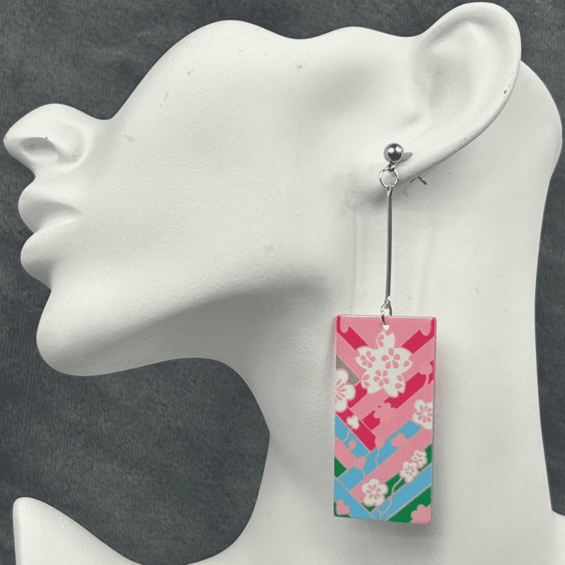 Acrylic Mitsuri Hanafuda Earrings