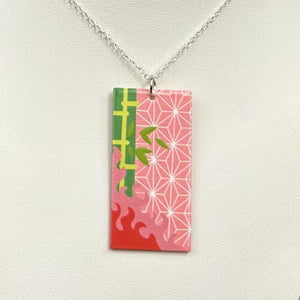 Acrylic Nezuko Hanafuda Necklace- Pattern