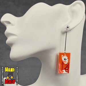 Acrylic Sabito Hanafuda Earrings