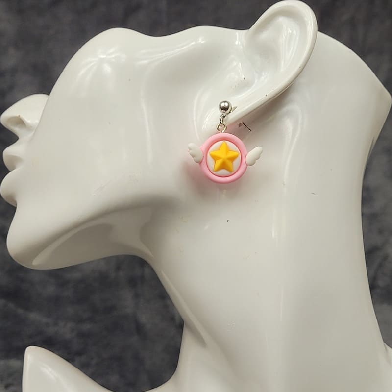 Acrylic Sailor Moon Star Compact Anime Earrings