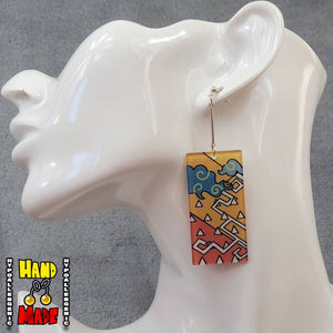 Acrylic Zenitsu Hanafuda Earrings