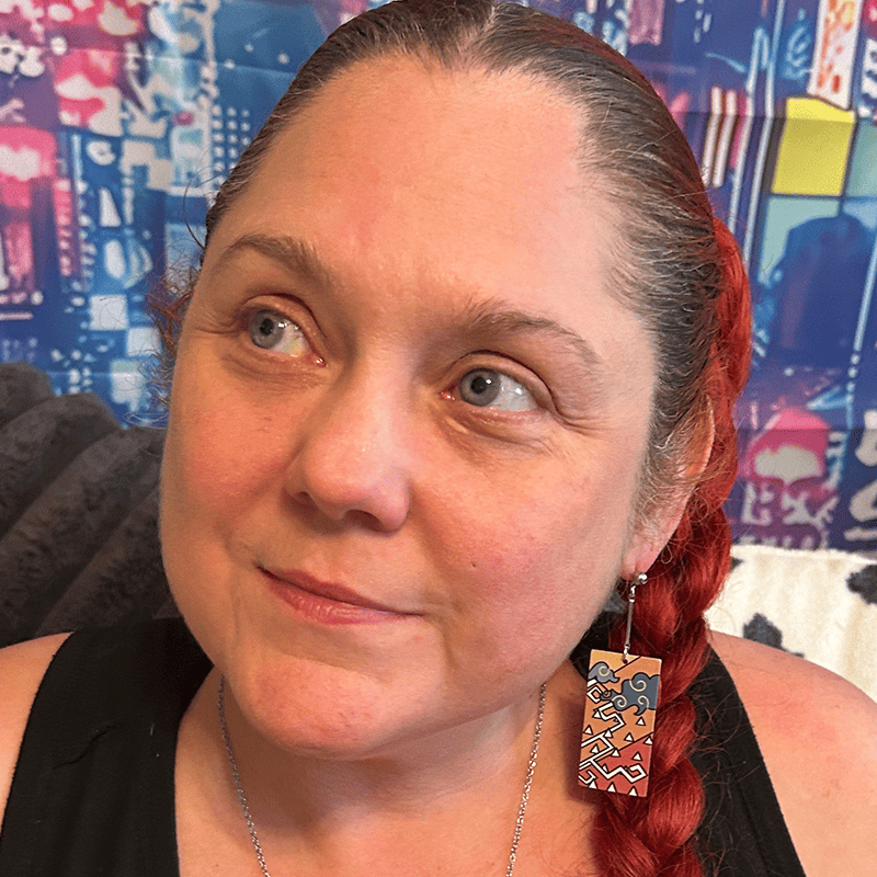 Acrylic Electric Hanafuda Anime Earrings