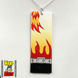 Acrylic Rengoku Hanafuda Necklace