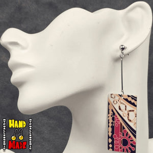 Acrylic Tengen Hanafuda Earrings