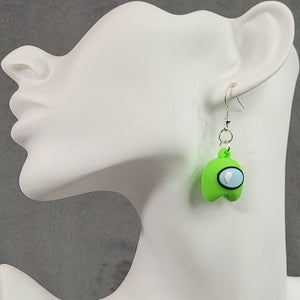 Light Green Among Us Gaming Earrings