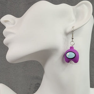 Purple Among Us Gaming Earrings