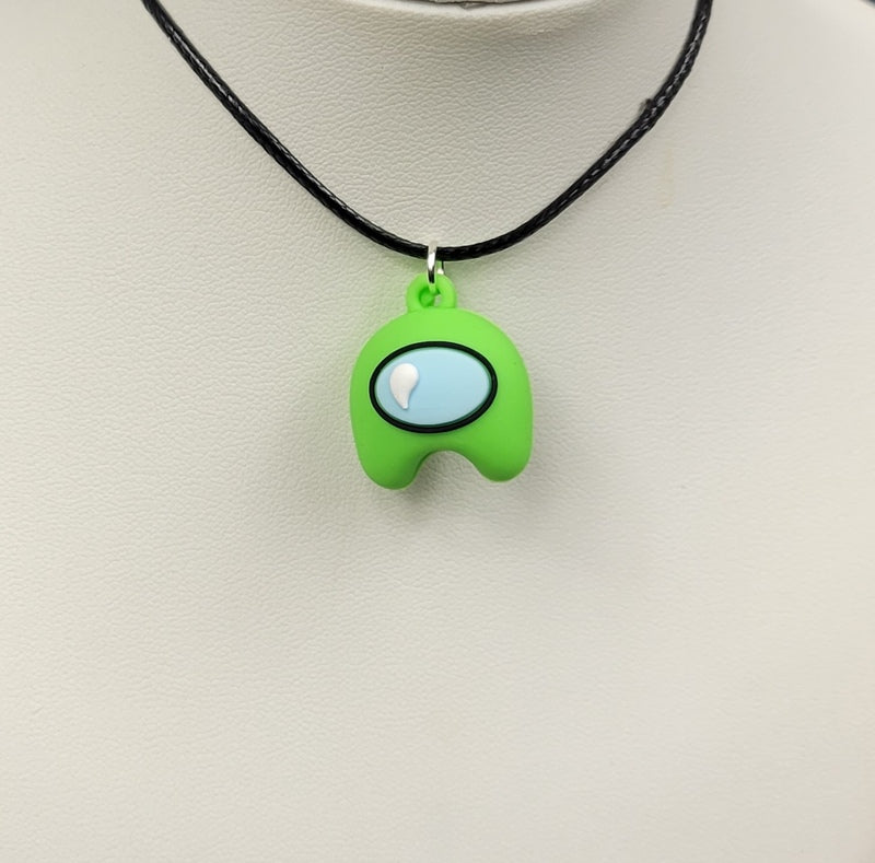 Light Green Among Us Gaming Necklace