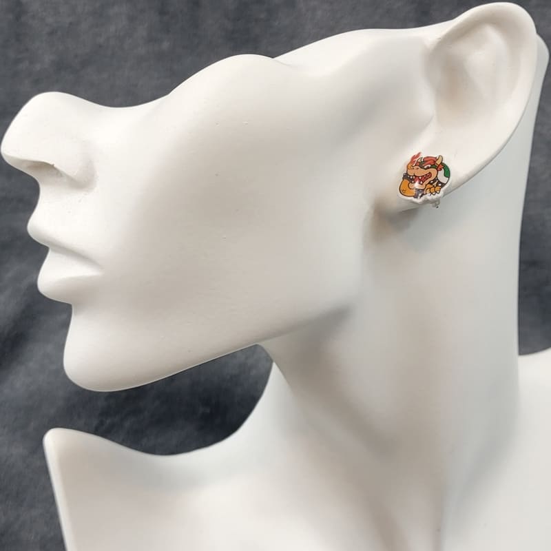 Bowser Stud Gaming Earrings