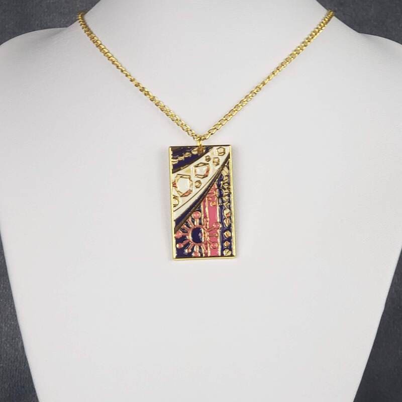 Metal Tengen Hanafuda Necklace