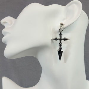 Kiritsugu Emiya Silver Cross Anime Earrings