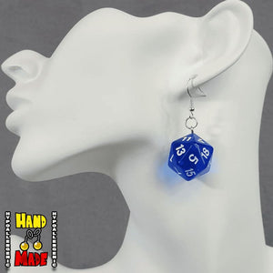 Large D20 Dice Earrings