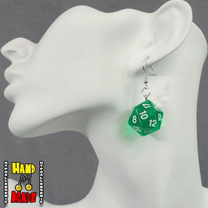 Large D20 Dice Earrings