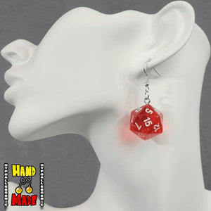 Large D20 Dice Earrings