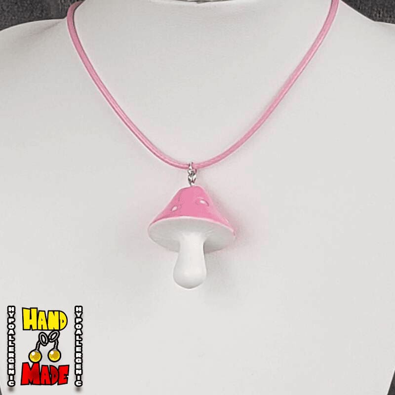 Large Retro Mushroom Necklace
