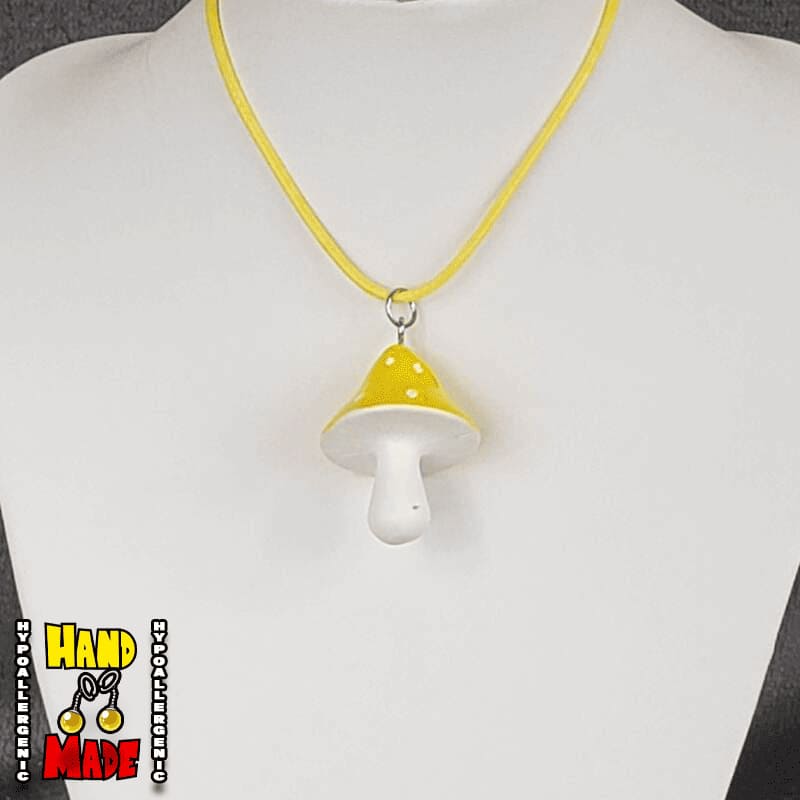 Large Retro Mushroom Necklace