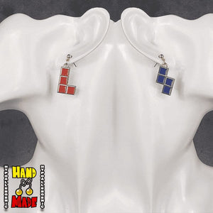 Metal Tetris Earrings