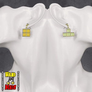 Metal Tetris Earrings