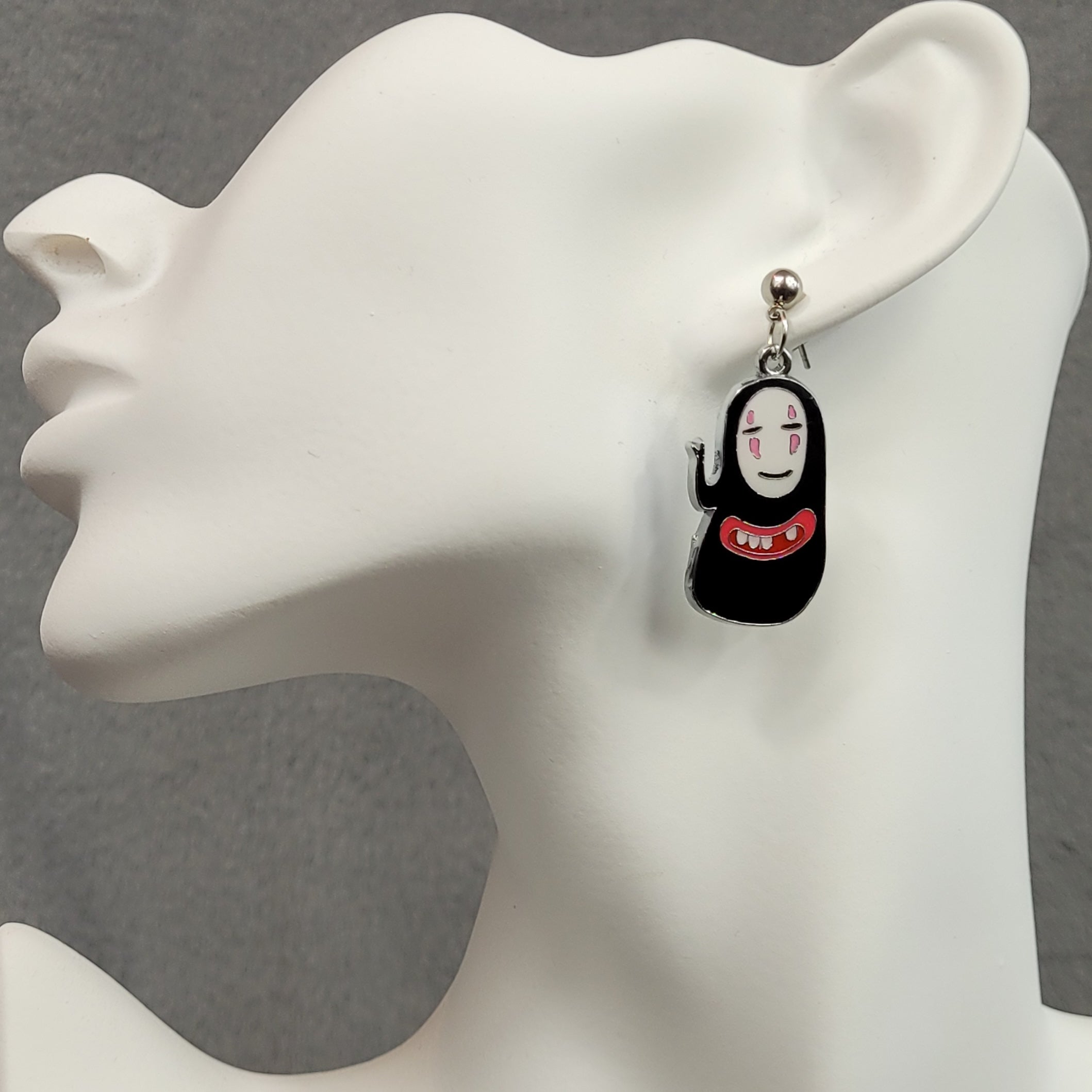 No Face with a Smile Anime Earrings