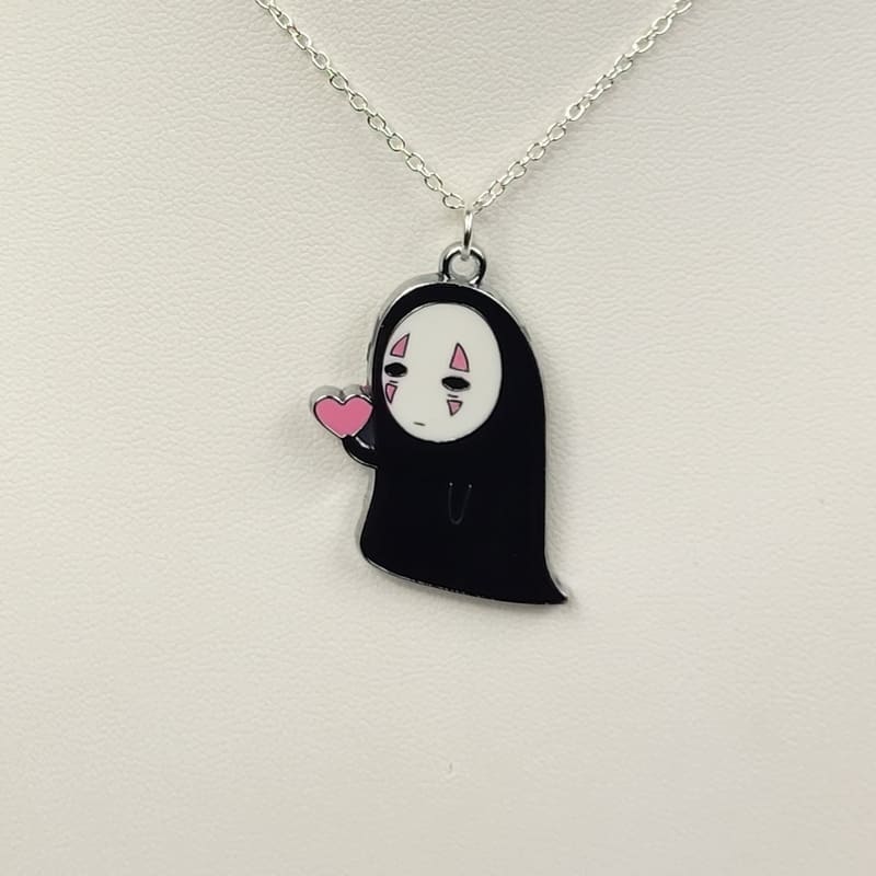 No Face with Heart Necklace