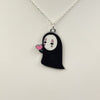 No Face with Heart Necklace