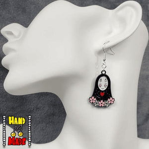 No Face With Flowers Earrings