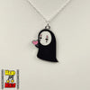 No Face with Heart Necklace