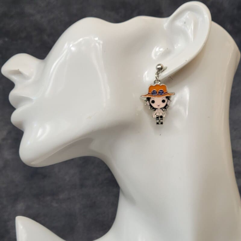 One Piece Ace Earrings