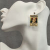 Shanks One Piece Wanted Poster Earrings