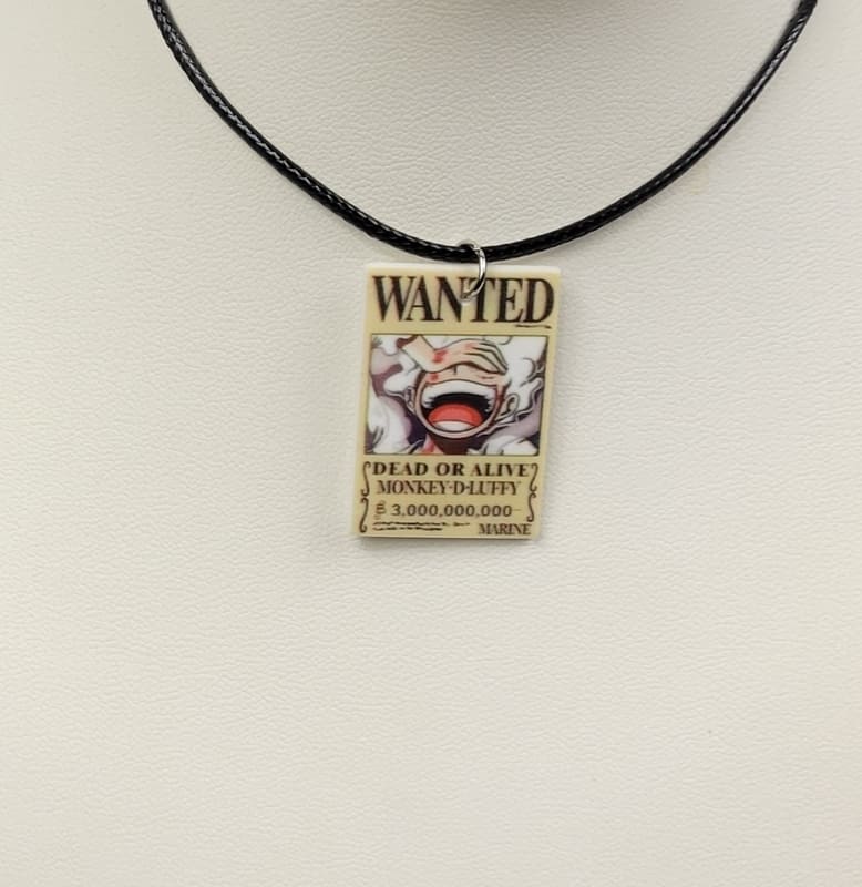 Monkey D Luffy  One Piece Wanted Poster Necklaces