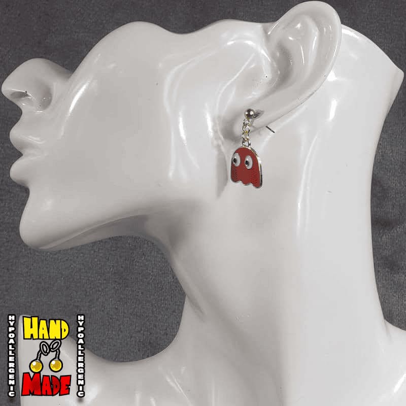 Pac-Man Ghost Earrings