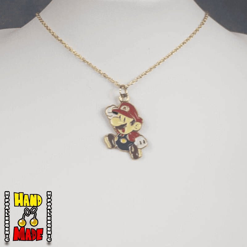 Handmade Super Mario Gaming Necklace