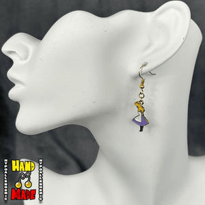 Tiny Alice in Wonderland Earrings