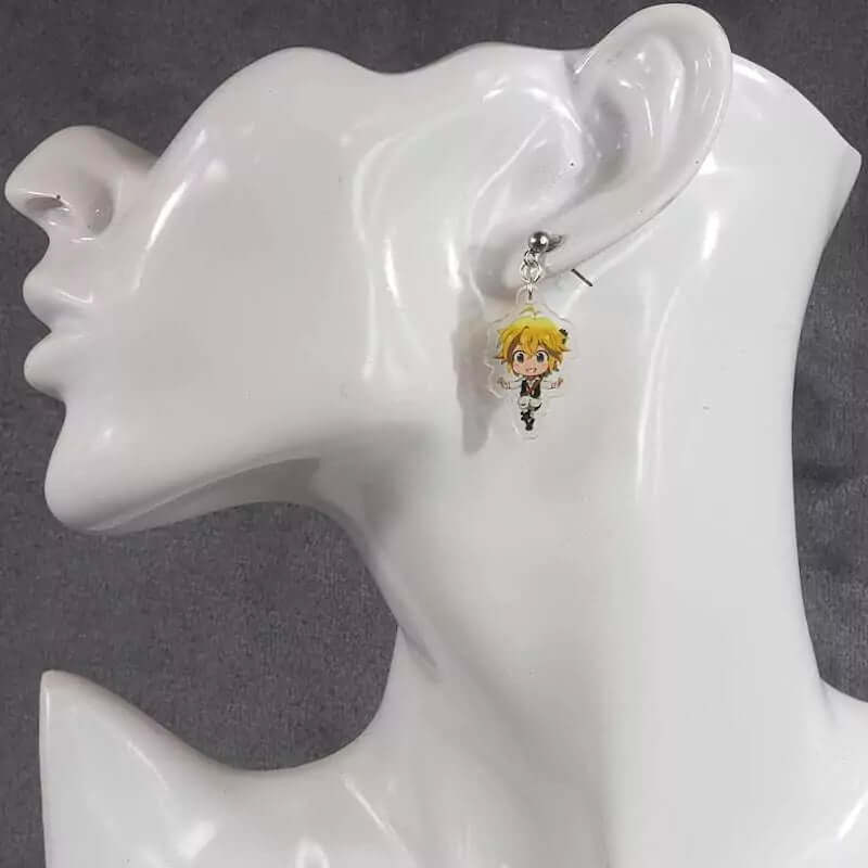 Acrylic Meliodas Anime Earrings