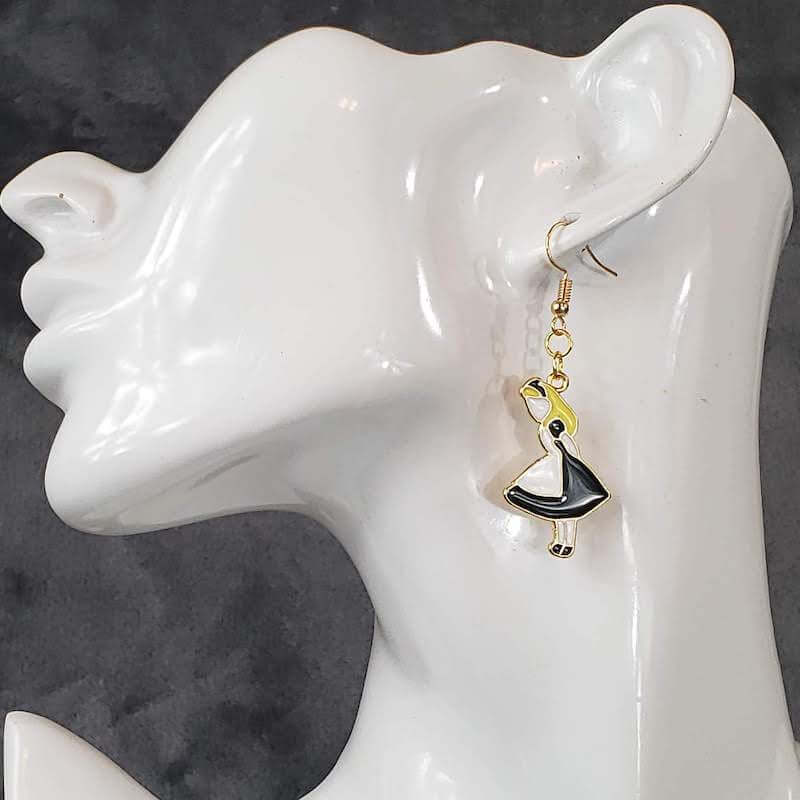 Giant Alice in Wonderland Earrings