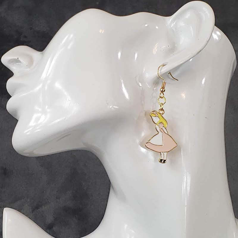 Giant Alice in Wonderland Earrings