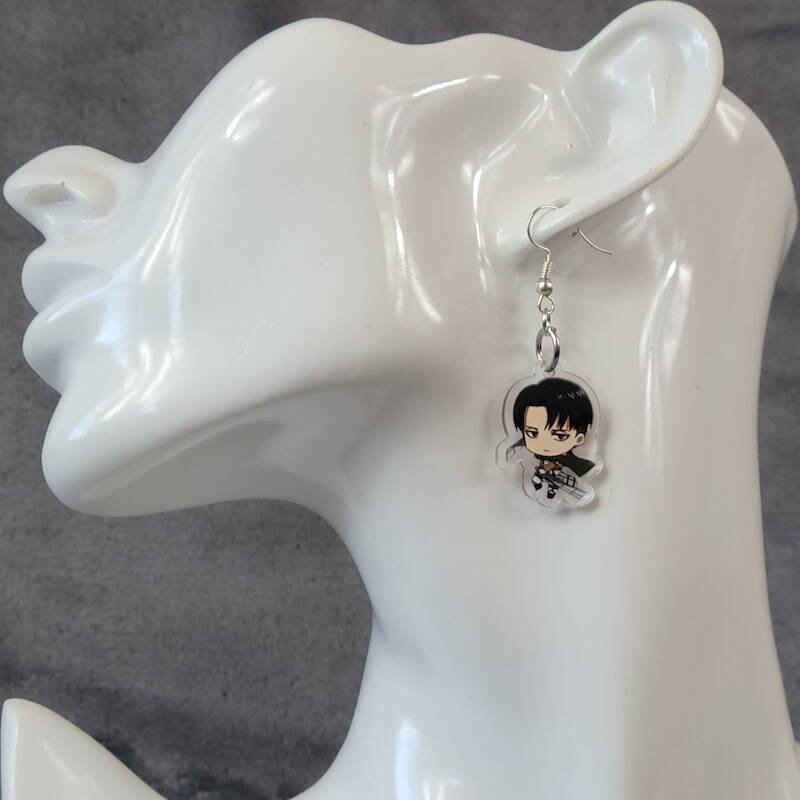 Levi Ackerman AOT Earrings