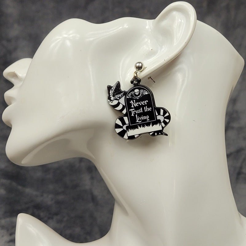 Beetlejuice Headstone Earrings