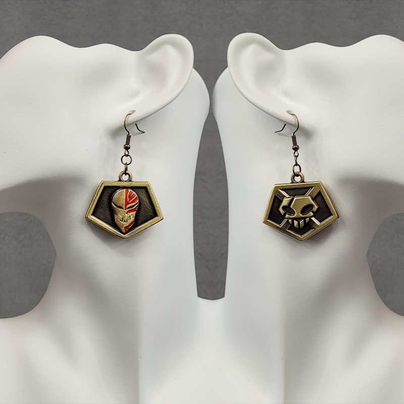 Bleach Gold Reversible Anime Earrings